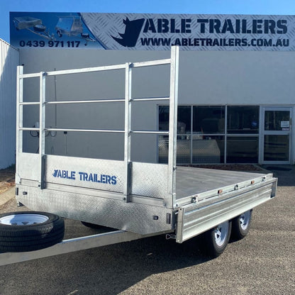 10x7 Flat Top Trailer 2t (With Adjustable Headboard)