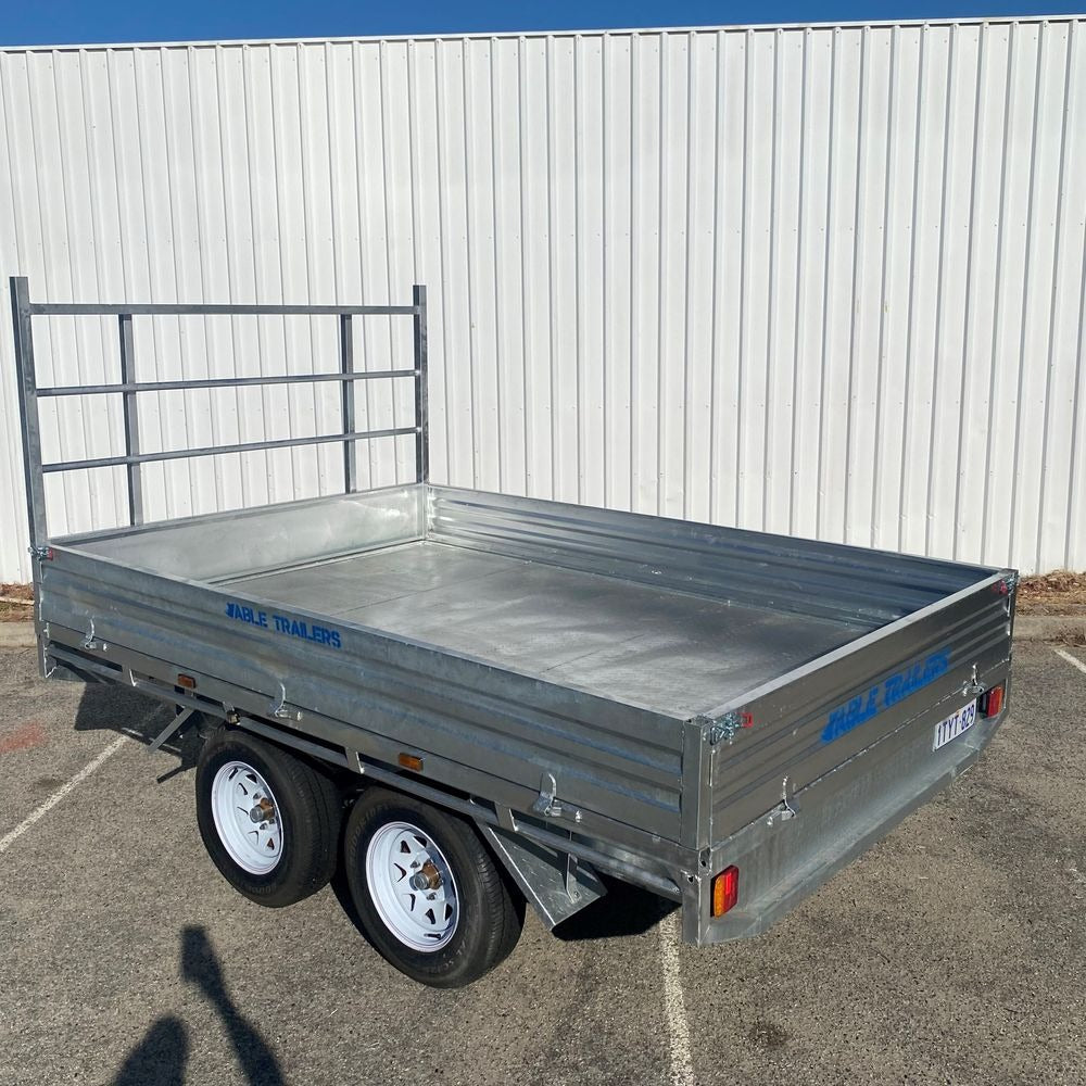 10x7 Flat Top Trailer 3t (With Adjustable Headboard)