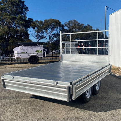 10x7 Flat Top Trailer 3t (With Adjustable Headboard)