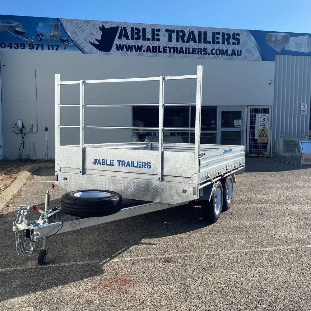 10x7 Flat Top Trailer 3t (With Adjustable Headboard)