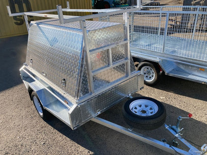 7x4 750kg Single Axle Box with Tradie Top